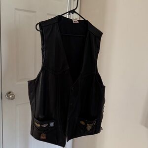 Harley-Davidson Black Leather Biker Vest